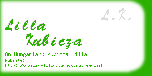 lilla kubicza business card